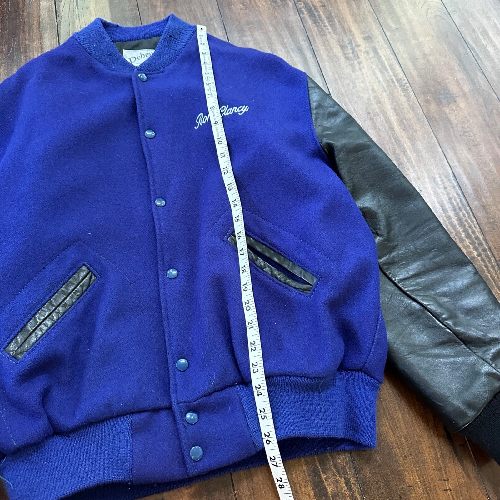 Ford VTG Dehen Varsity Blue V8 Columbia River Letterman 70s Jacket Size 44