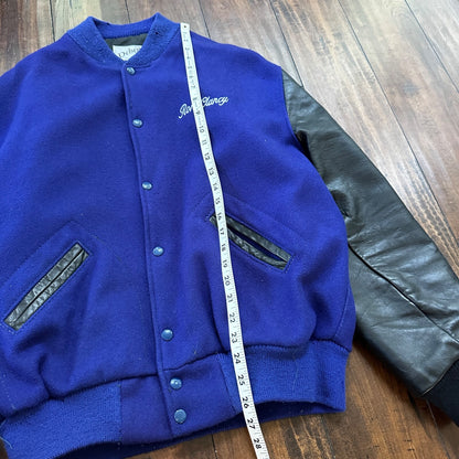 Ford VTG Dehen Varsity Blue V8 Columbia River Letterman 70s Jacket Size 44