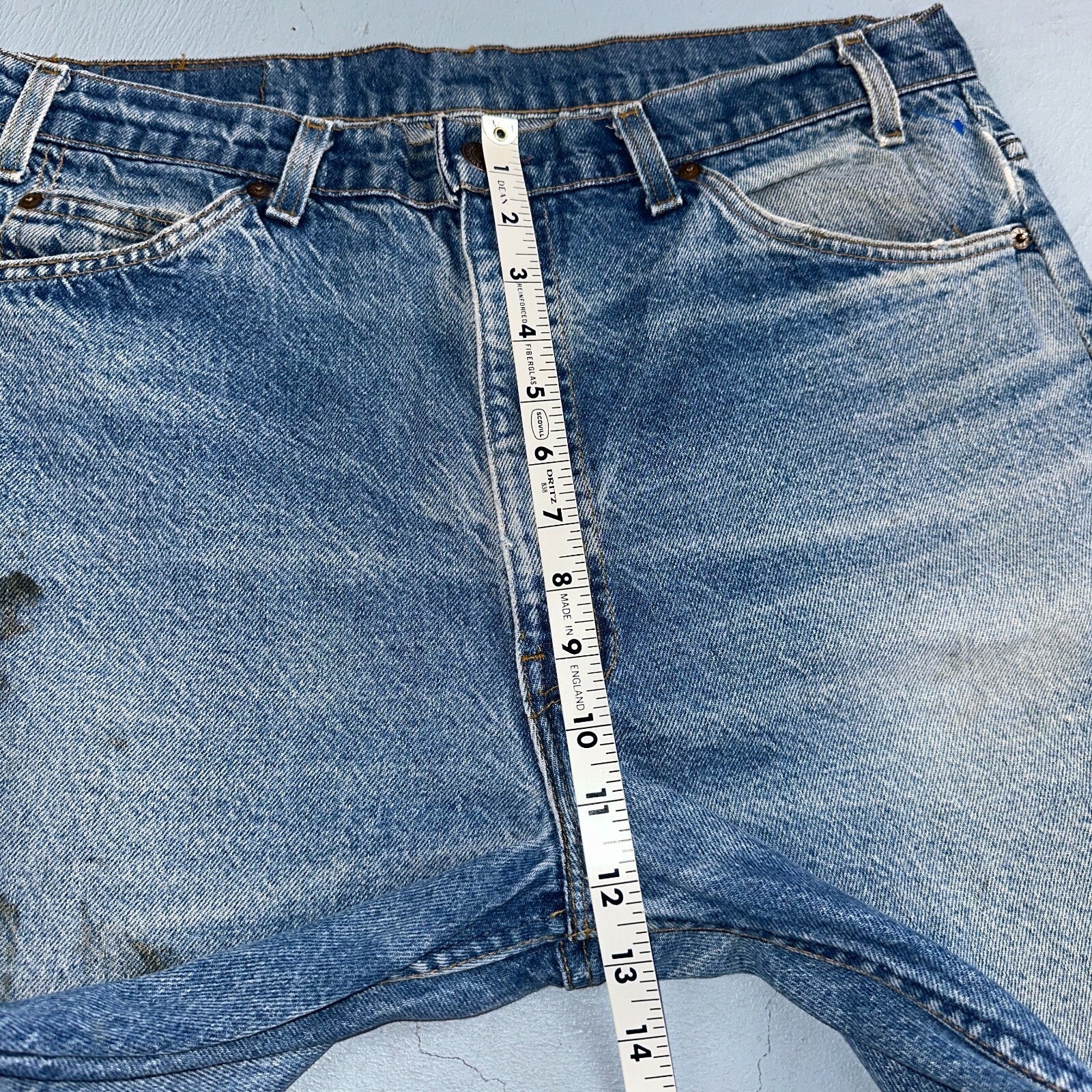 Levis 517 Vintage 80s USA Orange Tab Bootcut Flare Blue Jeans Talon Act 34x28