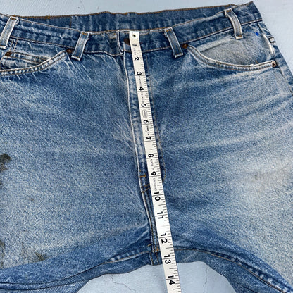 Levis 517 Vintage 80s USA Orange Tab Bootcut Flare Blue Jeans Talon Act 34x28