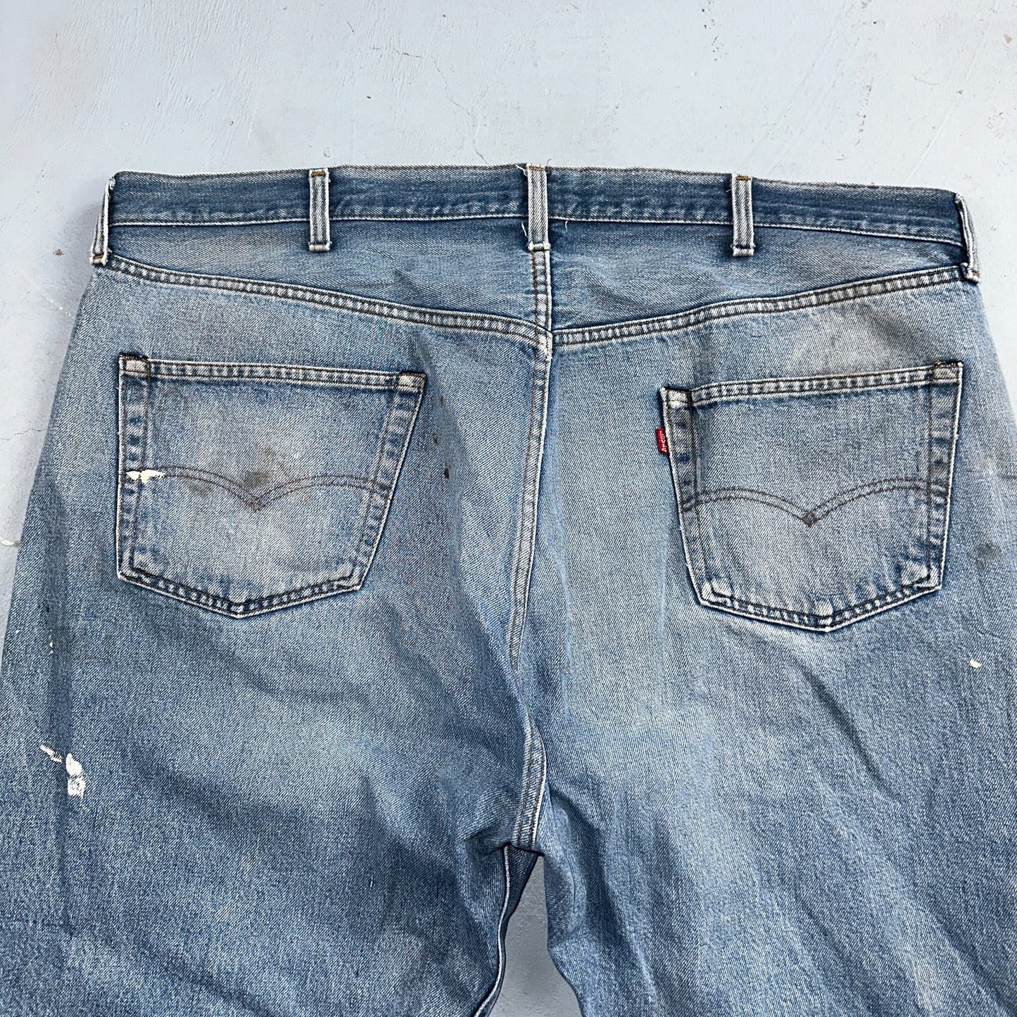 Levis 501 Vintage 80s Redline Selvedge USA XX Jeans Light Wash 48x30 Act 44x26