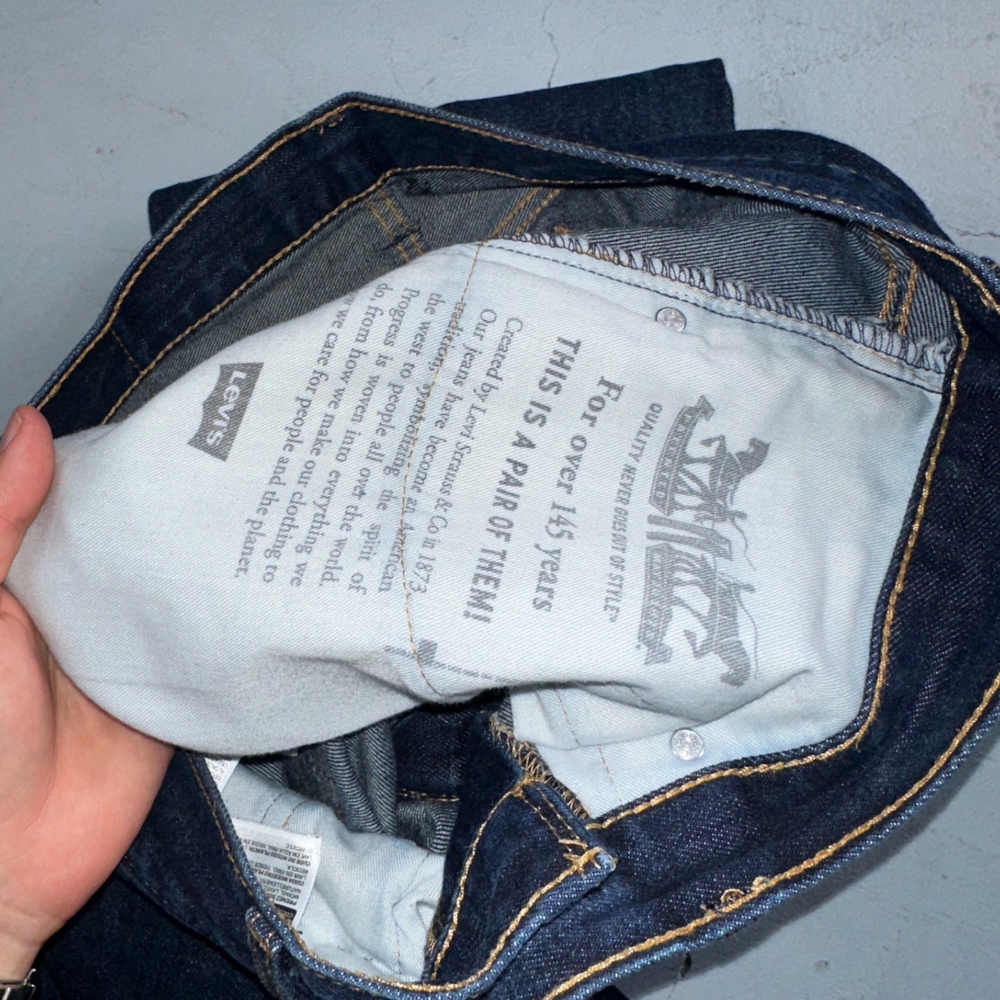 Levis 505 Vintage Y2K Straight Leg XX 2000s Jeans 34x30 Dark Wash Denim