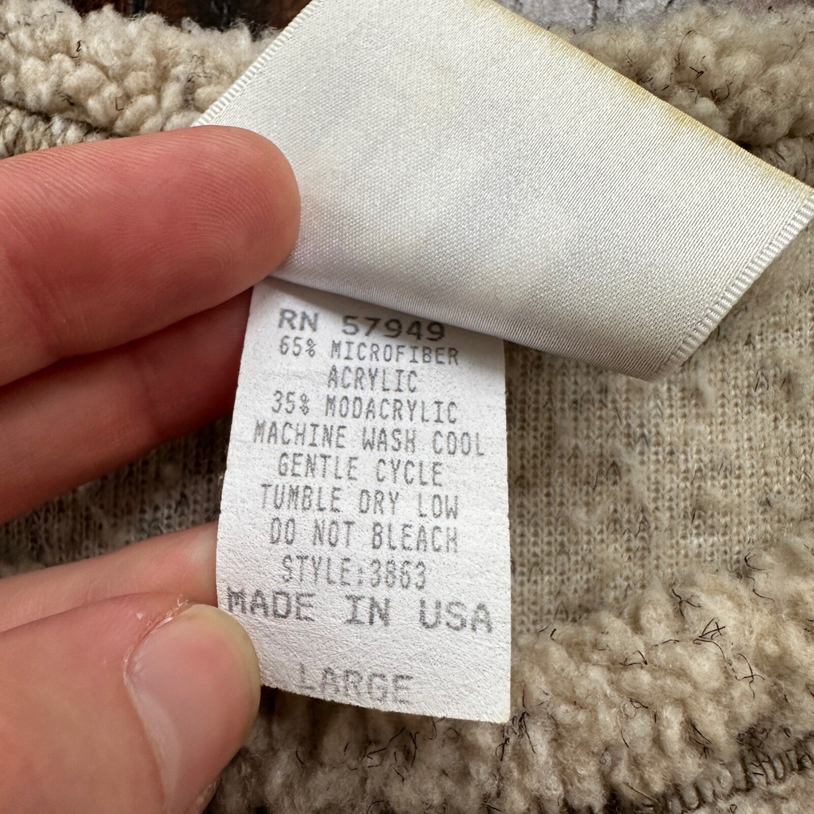 Jack Mulqueen Sweater Women’s Large Fuzzy Cozy Warm Sherpa Jacket VTG 90s USA