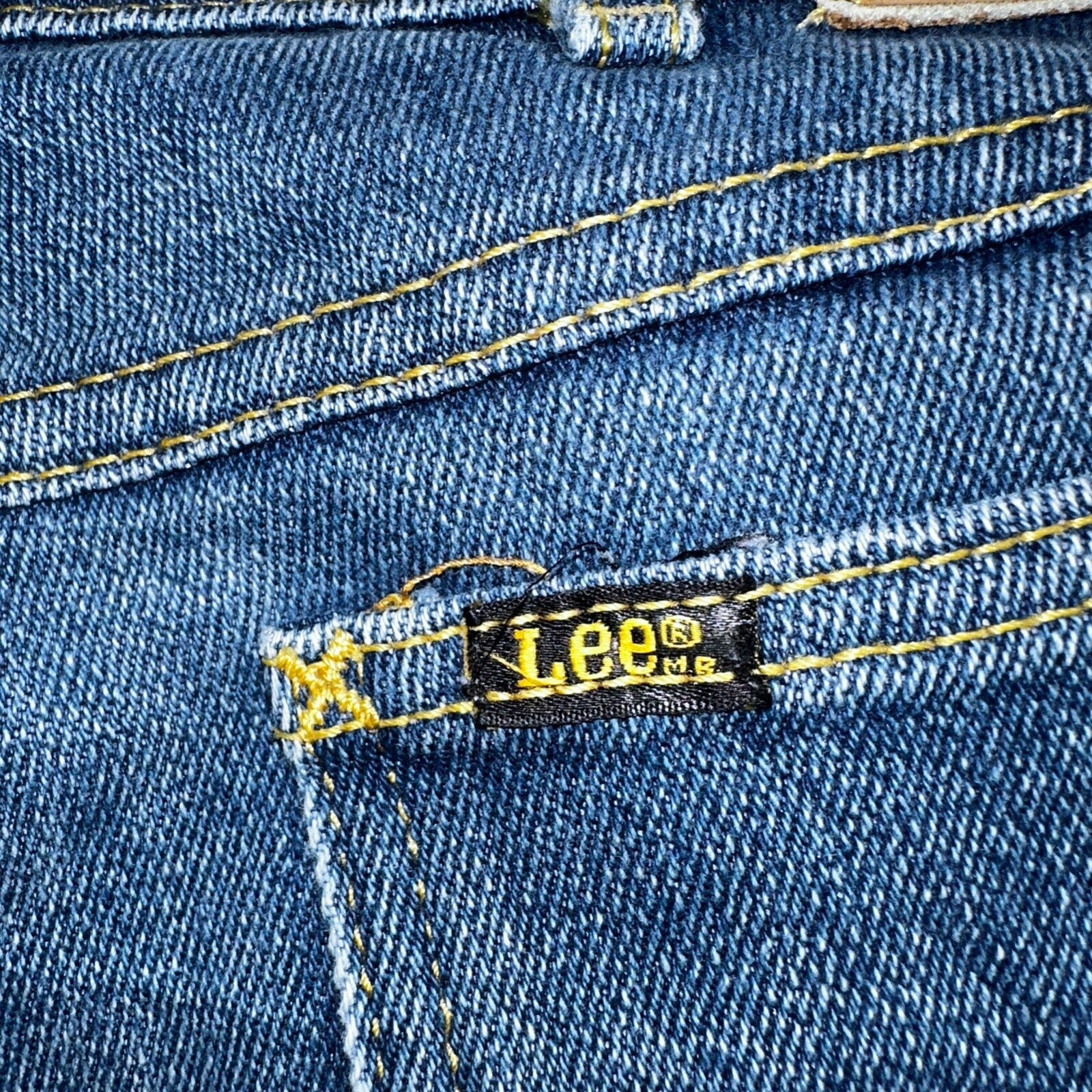 Lee VTG 80 Riders Denim Boot Cut Flare Jeans USA 34x31 Med Wash Cowboy 1980s