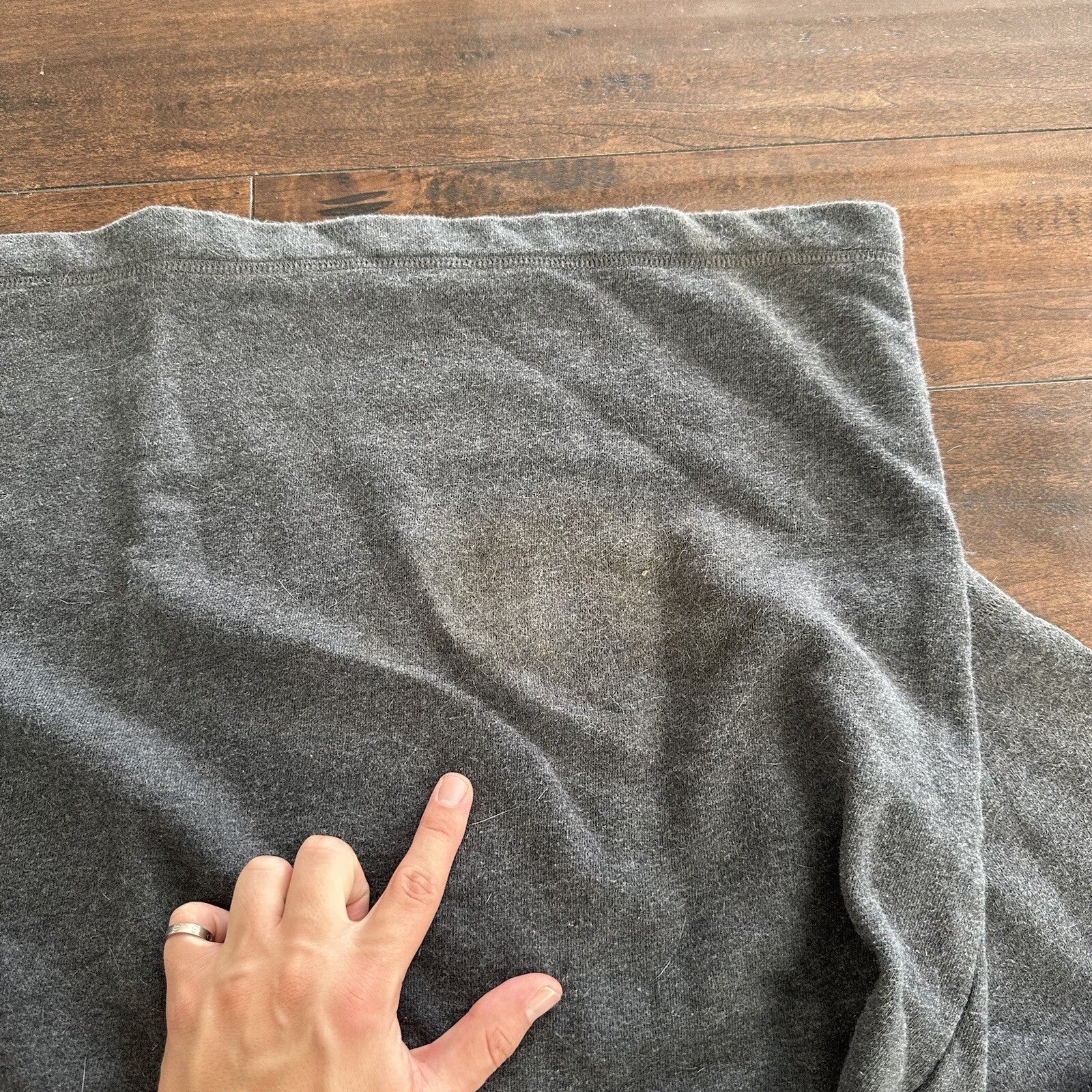 Eddie Bauer Mens Size 2XL Gray Cotton Tight Knit V-Neck Pullover Sweater Jumper