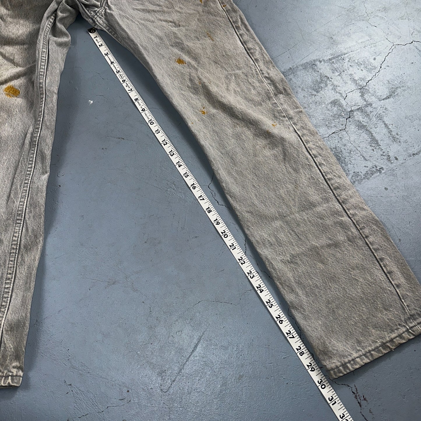 Levis 501 Vintage 80s USA XX Straight Leg Jeans Gray Acid Wash 31x32 Act 29x30