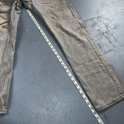 Levis 501 Vintage 80s USA XX Straight Leg Jeans Gray Acid Wash 31x32 Act 29x30