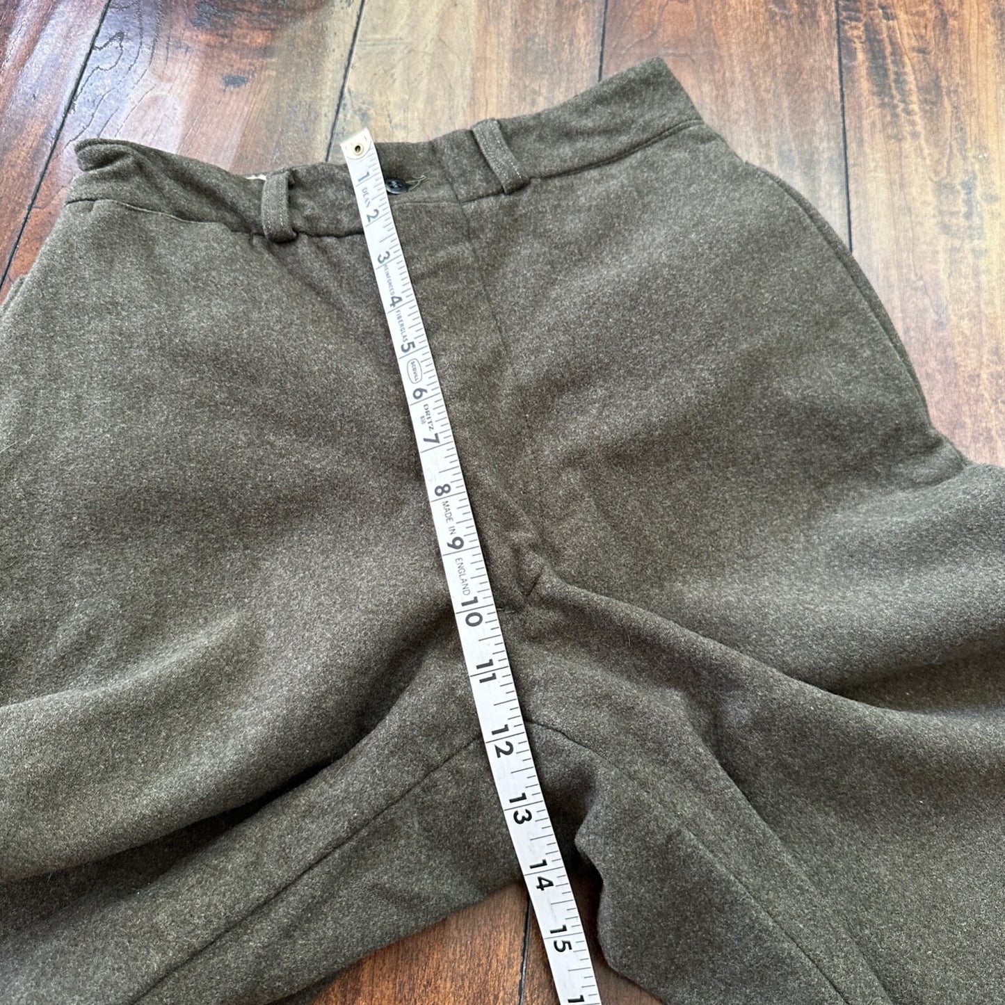WWII Wool US Army Trousers Pants 25x26 Military 1940s 40s Slacks OG HBT Pockets