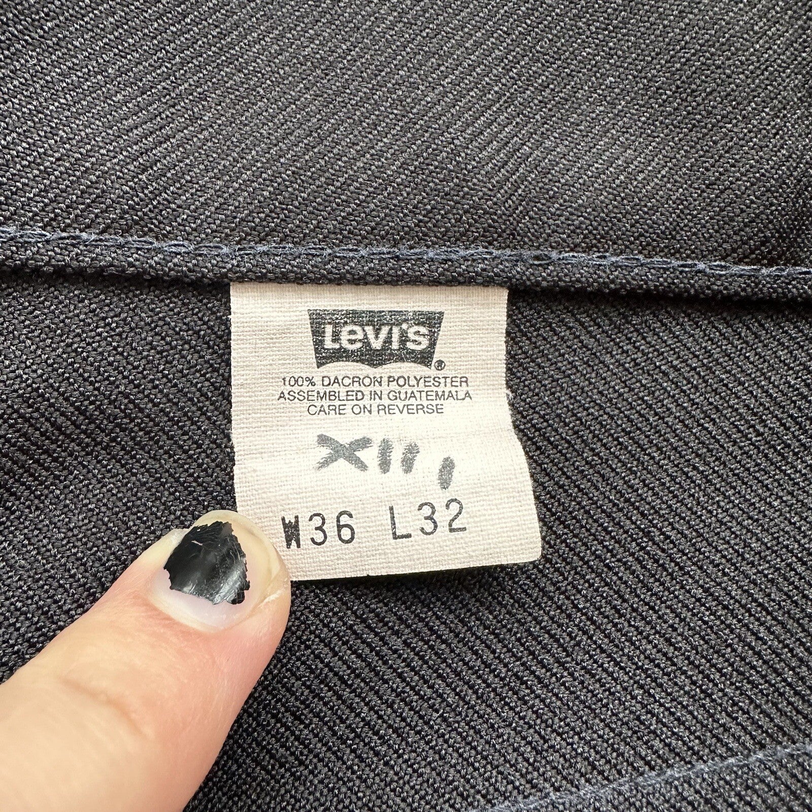 Vintage 1990s Levis 517 Black Stretchy Polyester Jeans Pants Black 36x32 A 34x29