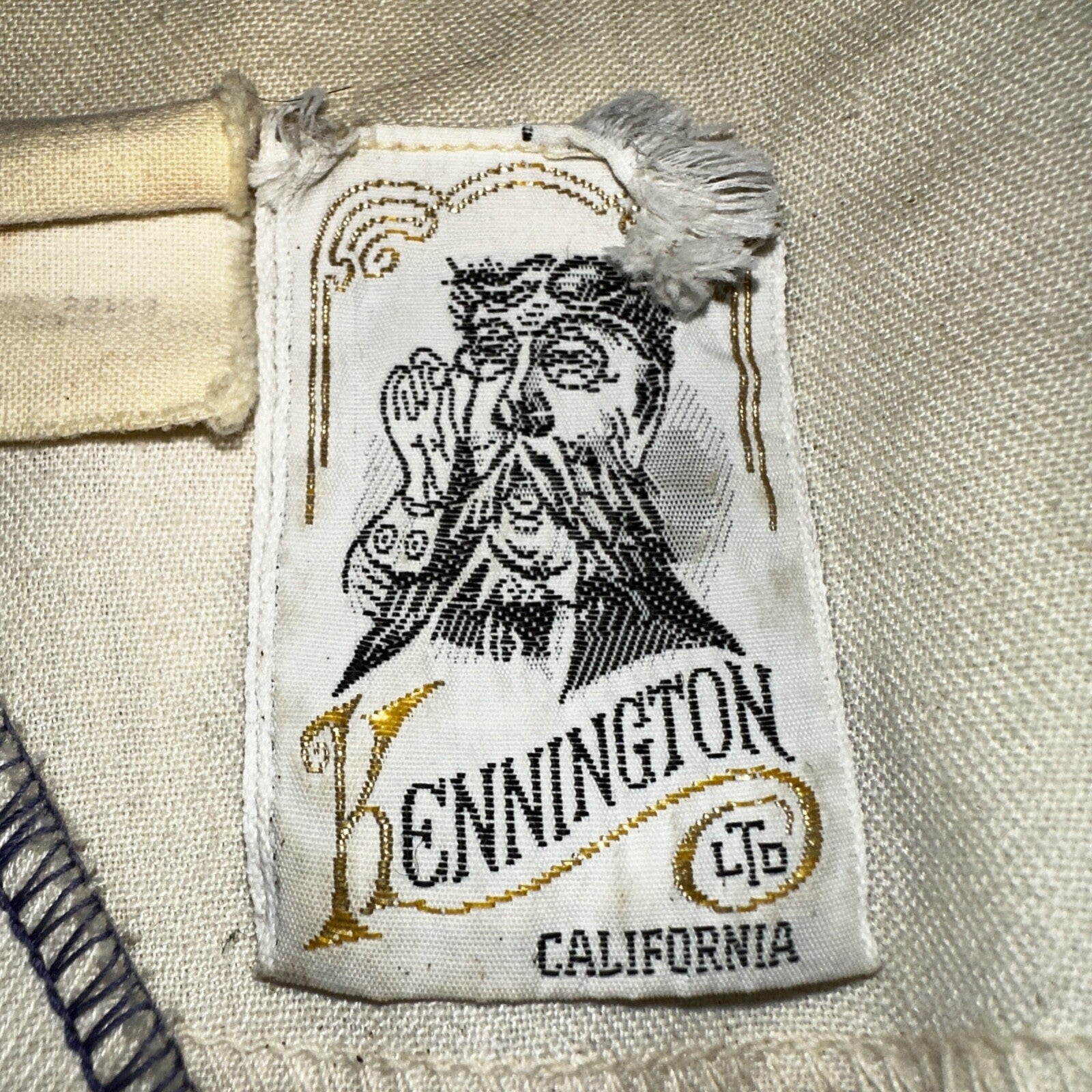 VTG 70s Kennington Cool Breeze Bird Linen Beach Shirt Sheer Unisex Stained