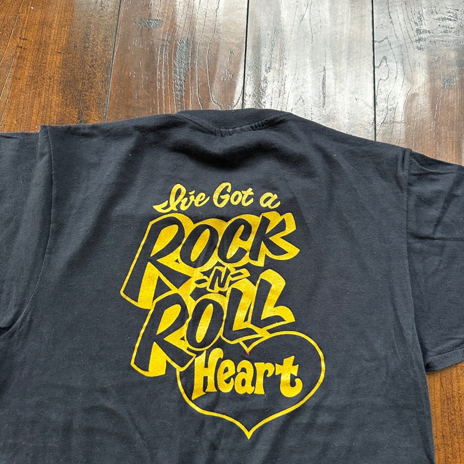 Rock N Roll Touch My Heart Vintage T Shirt 80s Music Band Tee Guns N Roses Rare