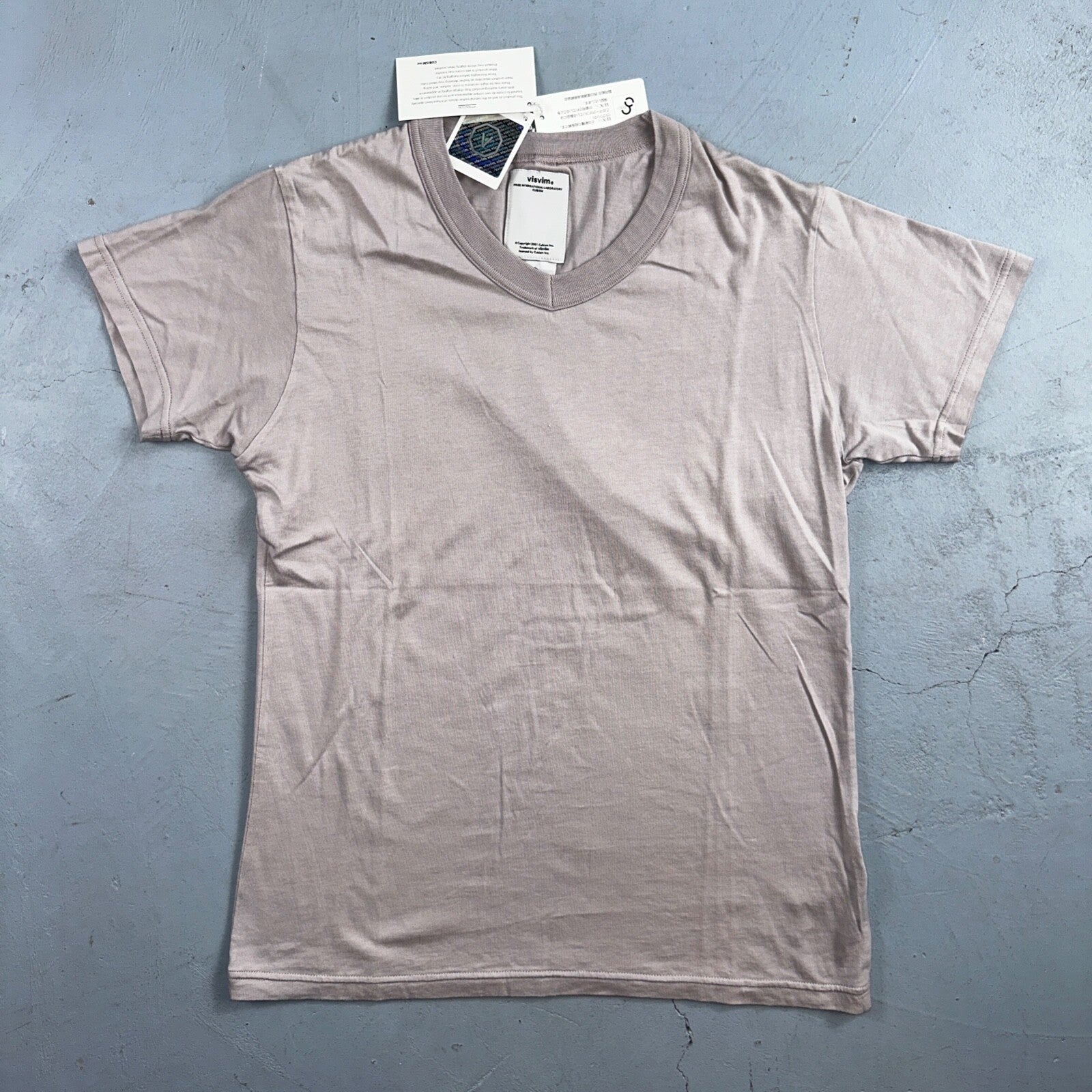 Visvim NWT V-Neck S/S Luxsic Light Purple Small 100% Authentic T Shirt Rare