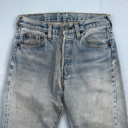 Levis 501 Vintage 80s Redline Selvedge USA XX Jeans Light Wash 29x34 Act 27x28