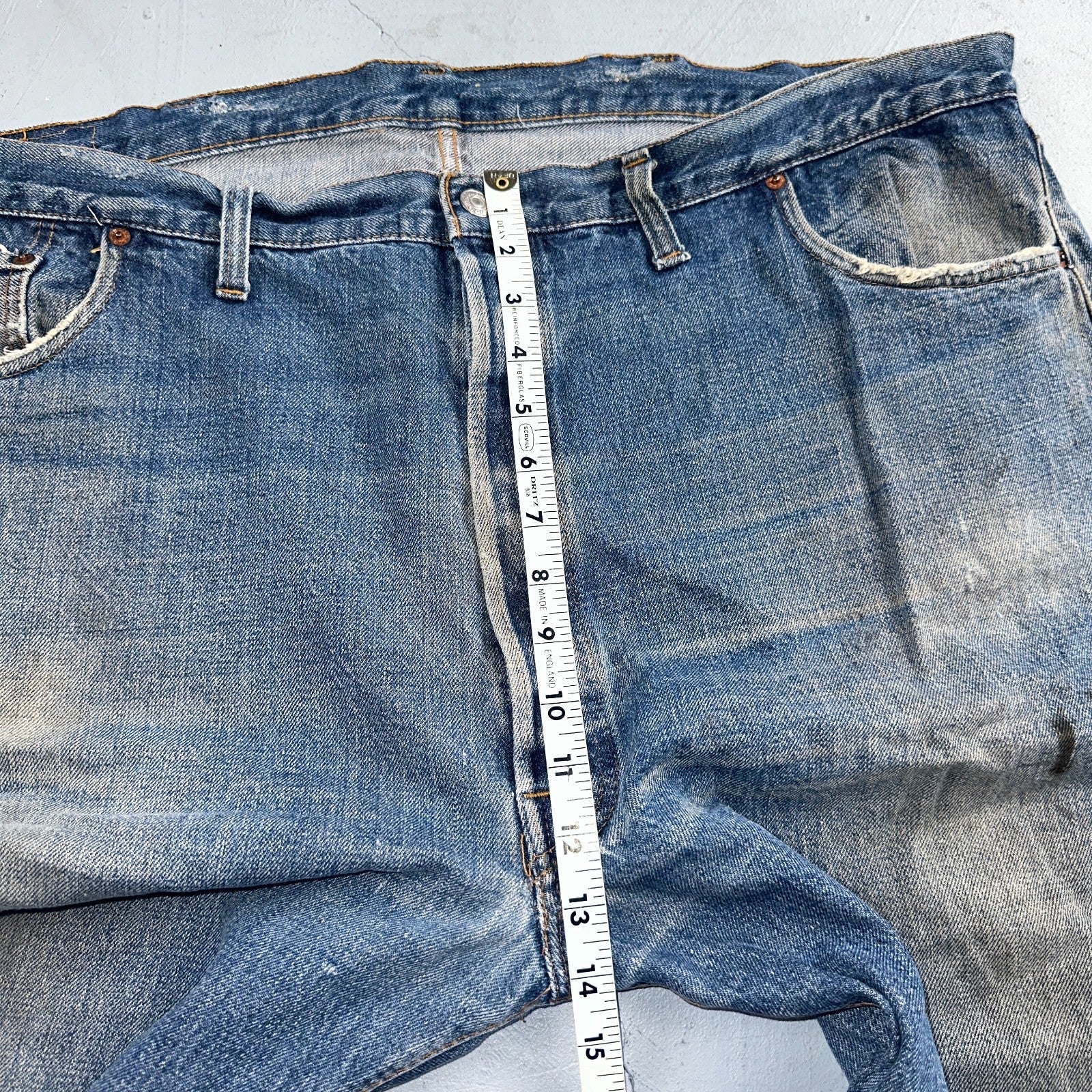 Levis 501 Vintage 70s SS Redline Selvedge USA XX Jeans Med Wash 48x30 Act 44x26