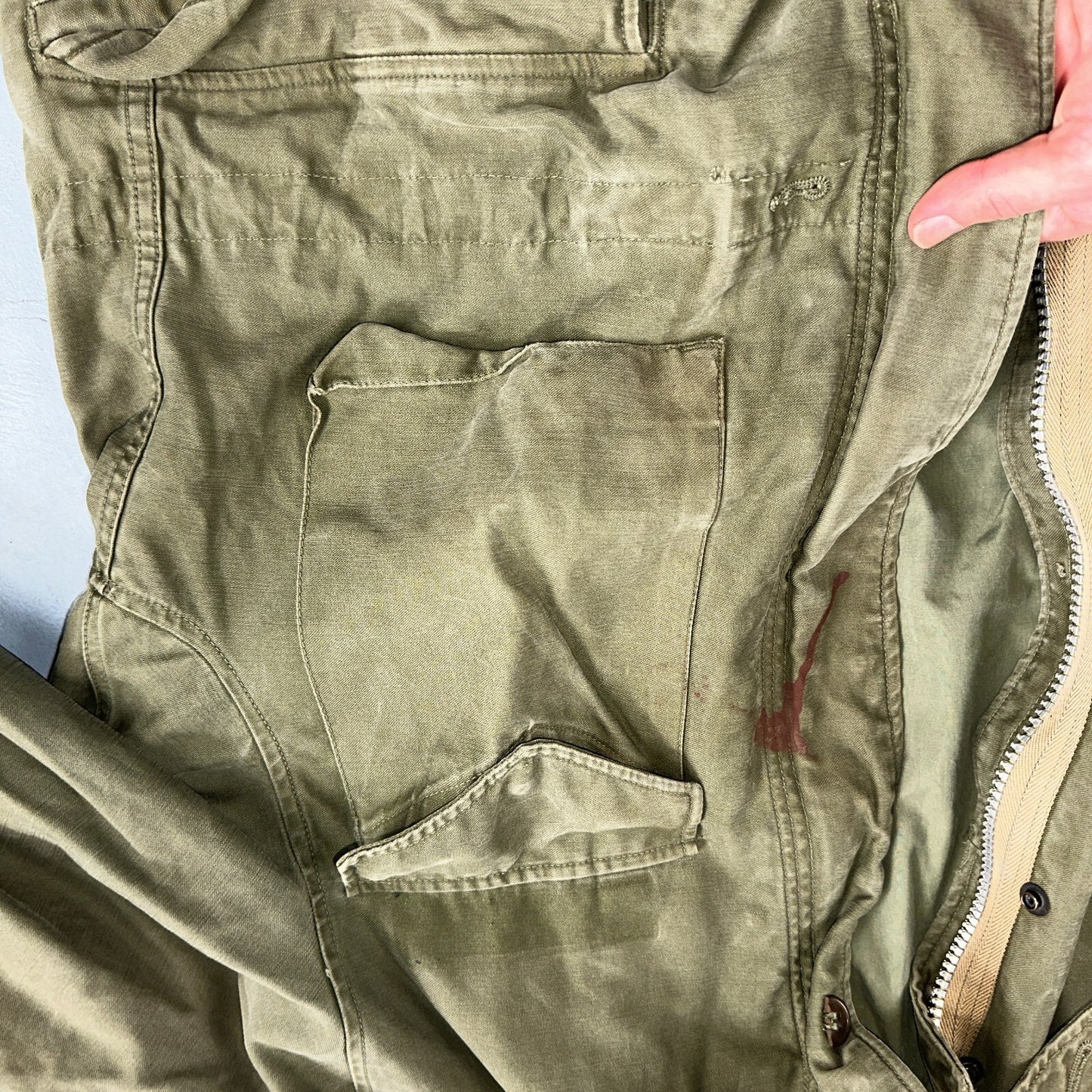 Vintage Military Jacket Green Button Up Vietnam Era 60s 70s M65 M1951 Parka