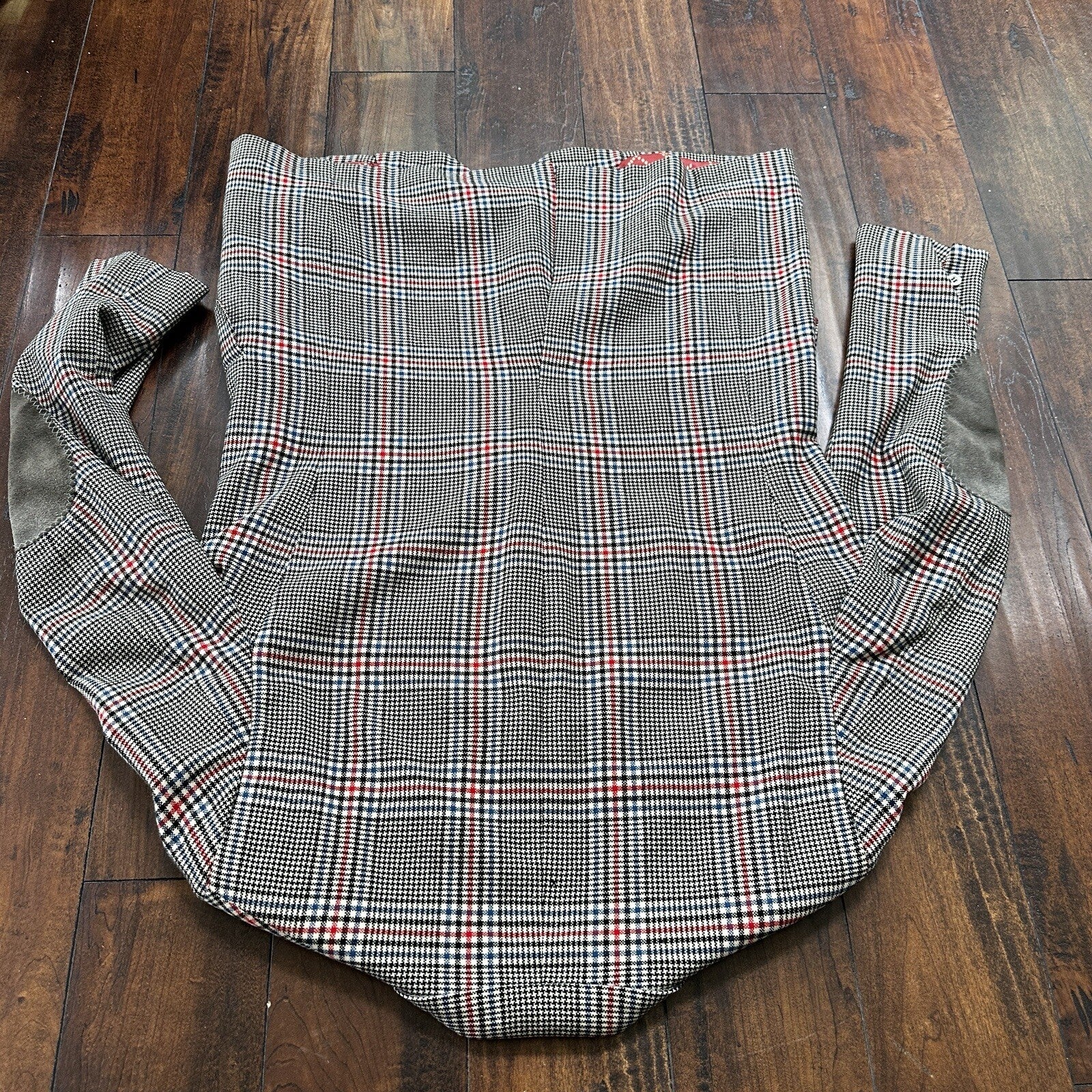 1960s 1970s Gray Cashemere Sport Jacket VTG Mens Suit 46 Rockabilly Stripe Plaid