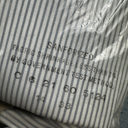 VTG Fruit of the Loom Sanforized Button Up Shirt Mens 1950s 14 NOS Rockabilly