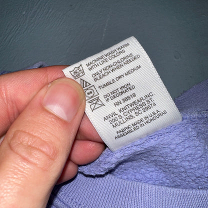 Oregon Newport Art Painting VTG 90s Crewneck Sweatshirt 1990s Purple Lighthouse