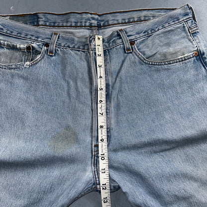 Levis 501 Vintage 90s USA XX Straight Leg Jeans Blue Light Wash 38x32 Act 37x31