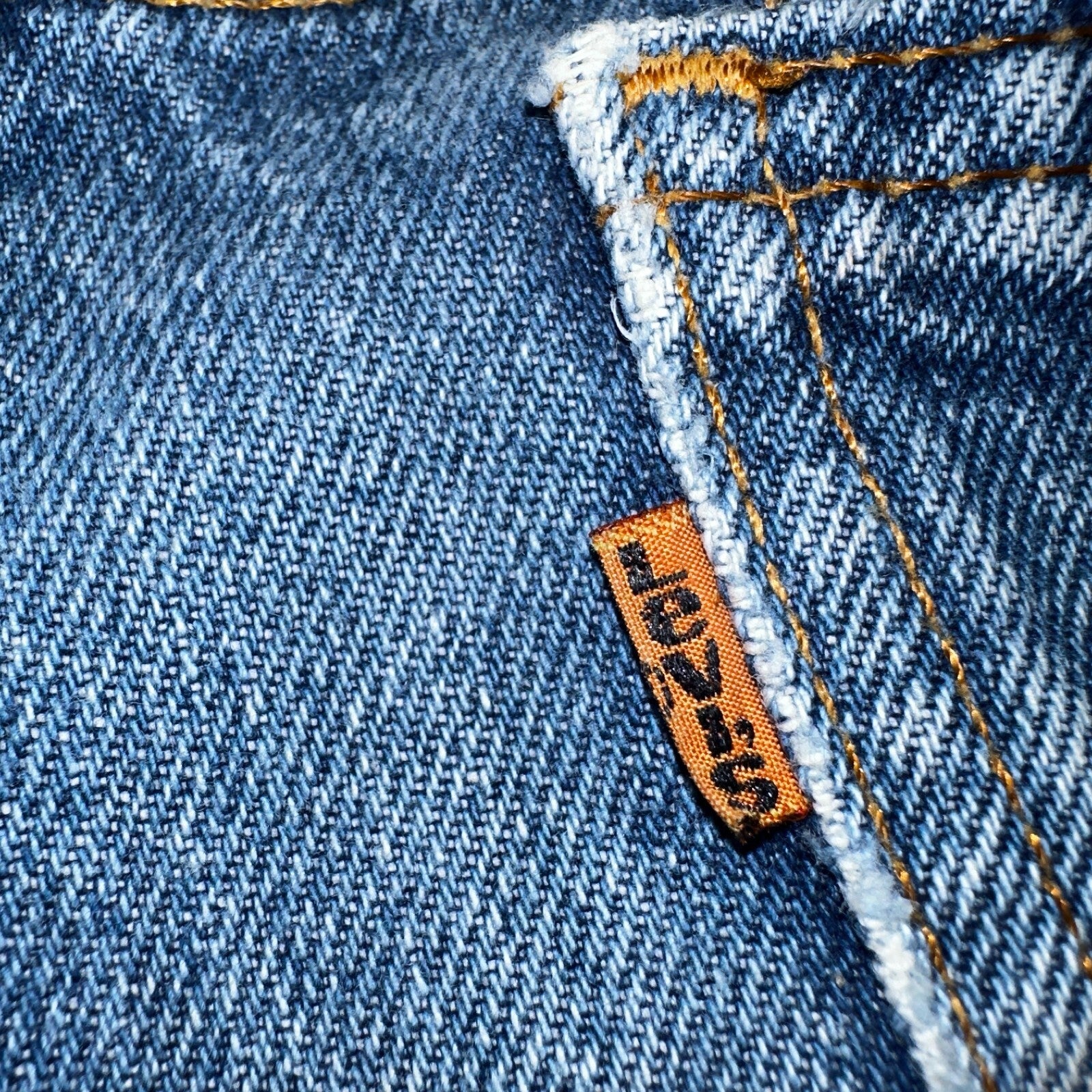 Levis 517 Vintage 90s Canada Orange Tab Bootcut Flare Blue Worn Jeans Act 38x30