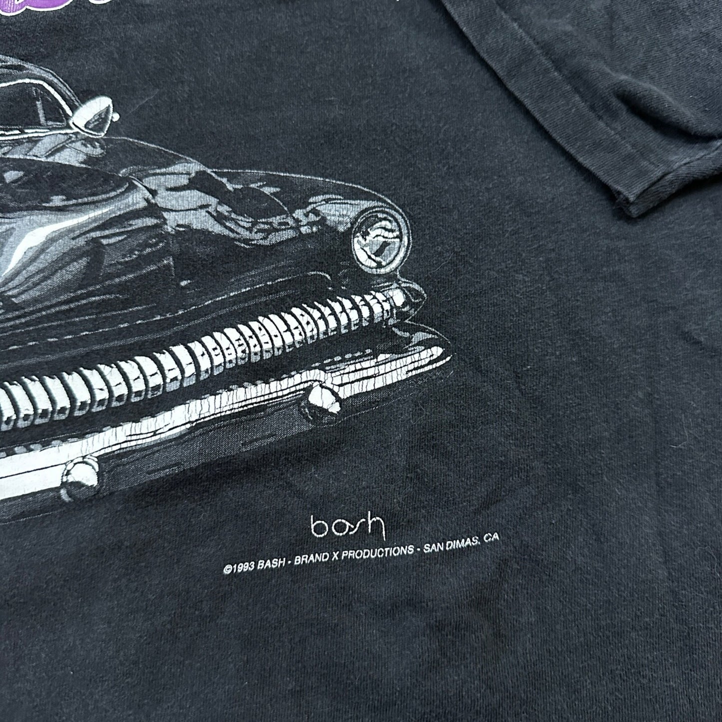 Hanes 90s VTG T Shirt Classic Cars Driving Old Nascar Antique Faded Rap Music