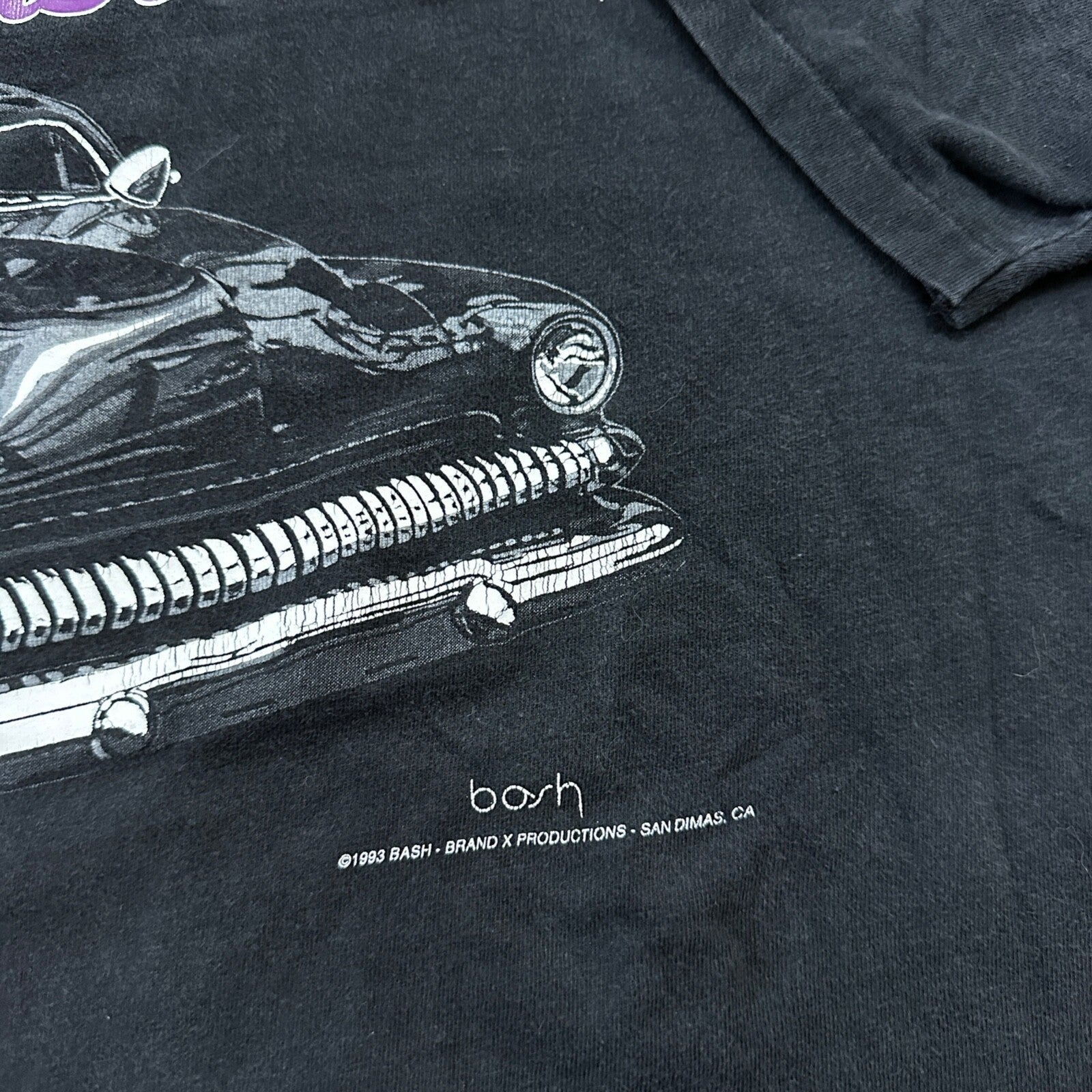 Hanes 90s VTG T Shirt Classic Cars Driving Old Nascar Antique Faded Rap Music