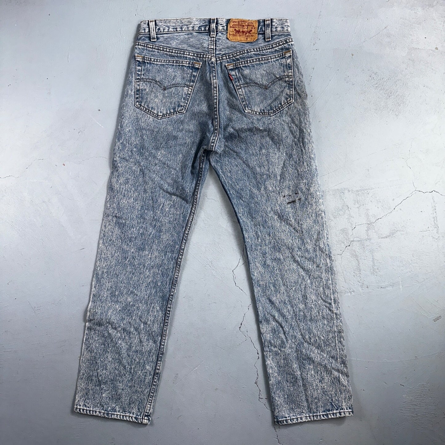 Levis 501 Vintage 90s USA XX Straight Leg Jeans Blue Light Wash 32x30 Act 30x29