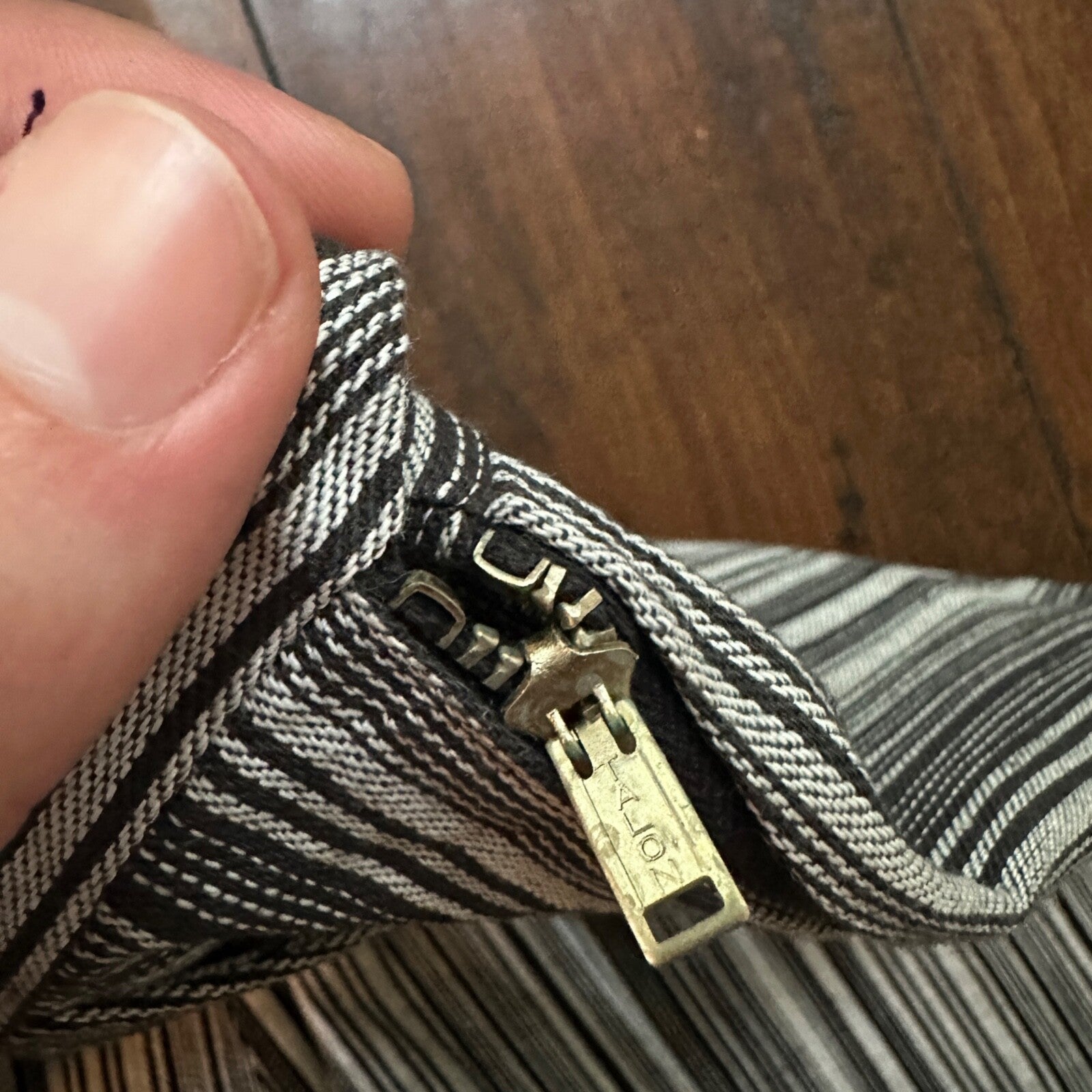 Vintage USA Rockabilly Womens Dress Pants 60s 70s Top Bottom Capri Striped 24x20