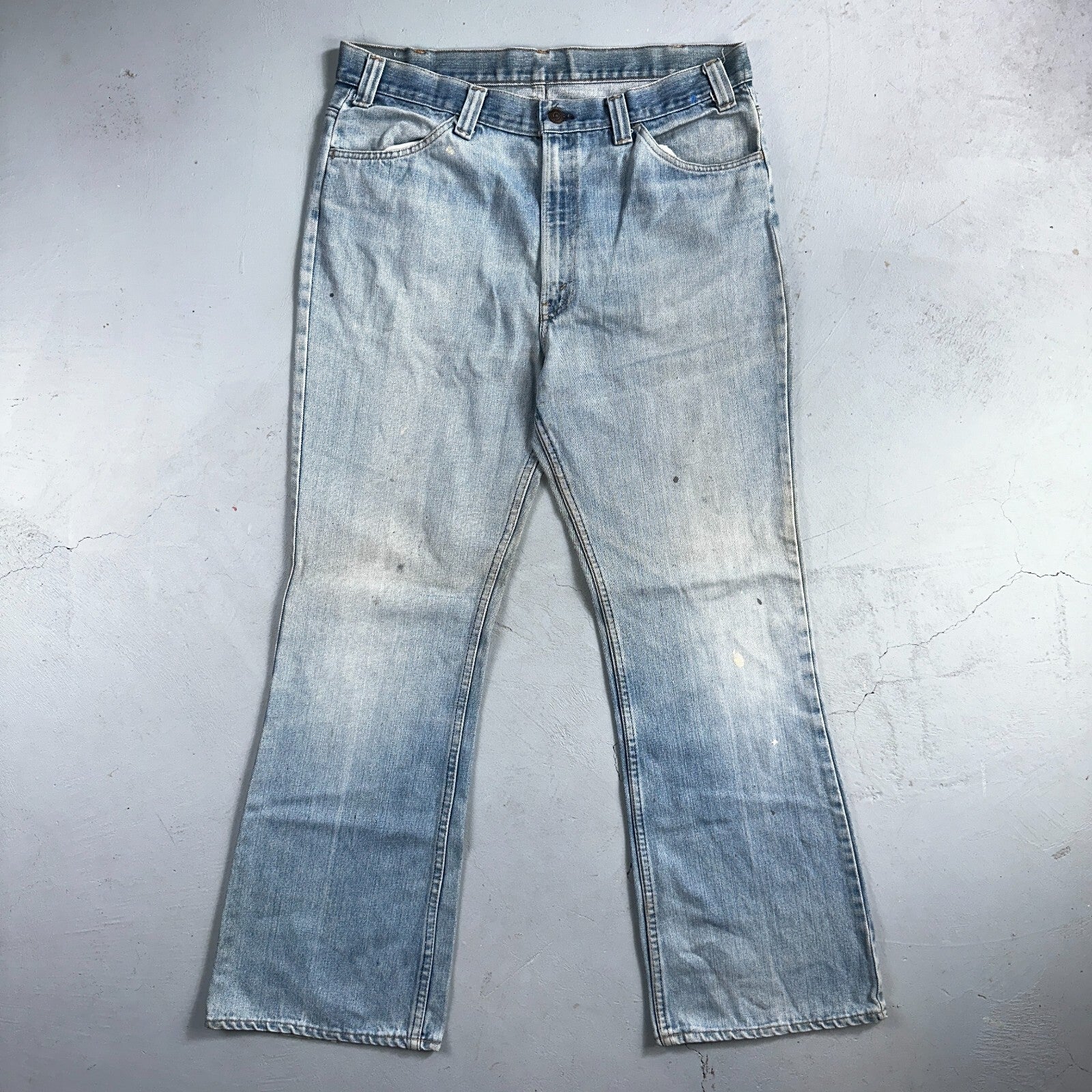 Levis 517 Vintage 80s USA Orange Tab Bootcut Flare Blue Jeans Talon Act 36x30