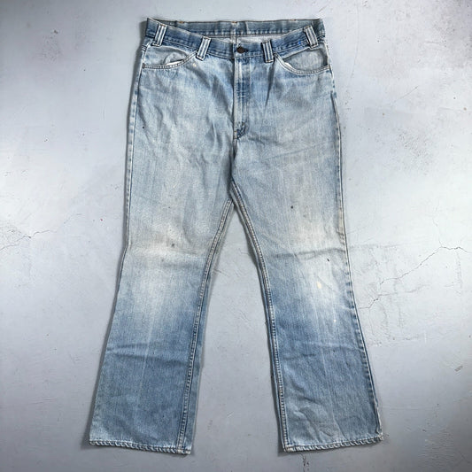 Levis 517 Vintage 80s USA Orange Tab Bootcut Flare Blue Jeans Talon Act 36x30