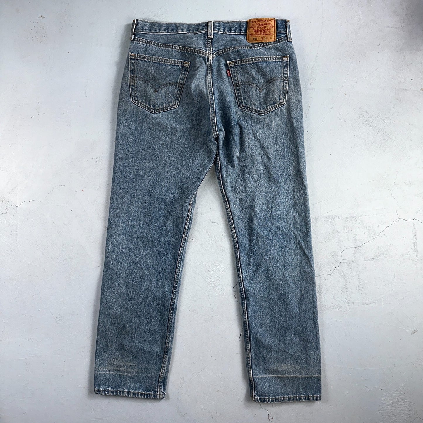 Levis 501 Vintage 90s USA XX Straight Leg Jeans Blue Med Wash 36x32 Act 34x30