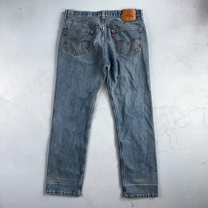 Levis 501 Vintage 90s USA XX Straight Leg Jeans Blue Med Wash 36x32 Act 34x30