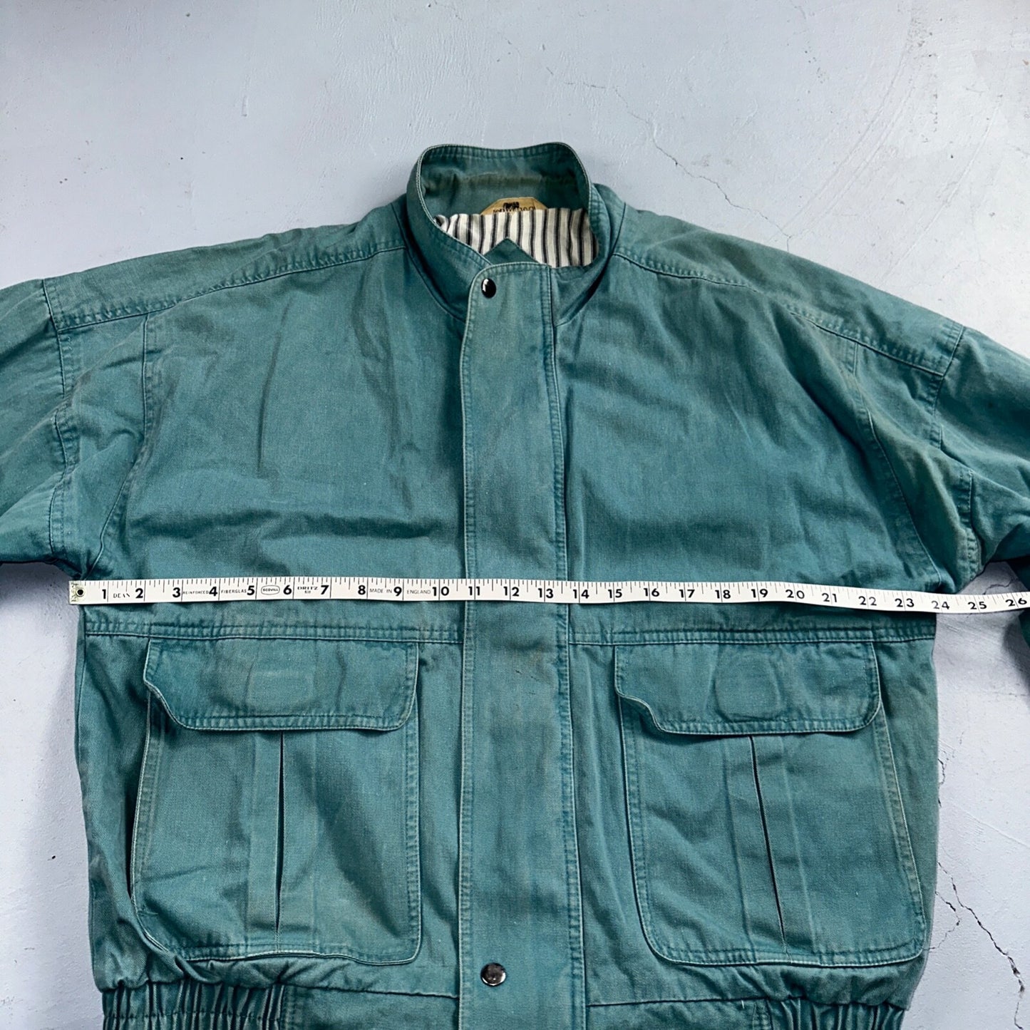 Vintage Teal Blue Tobruk Lined Jacket Men's Large 1980s 80s Bomber Simple Cool