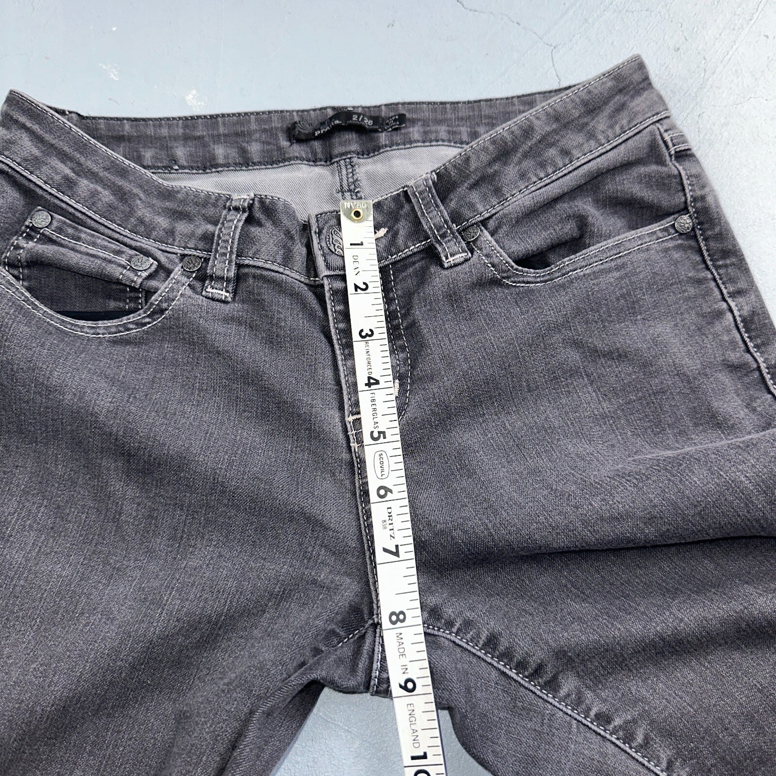 Prana Women's Size 2/26 Black Skinny Dark Wash Cotton Blend Stretch Denim Jeans