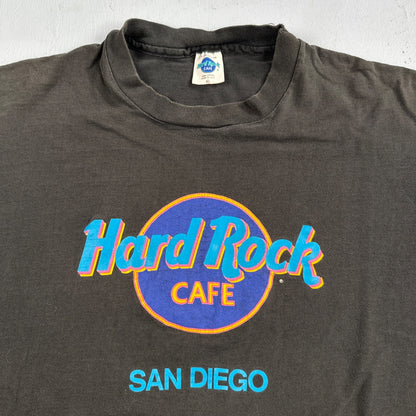 Hard Rock Cafe San Siego VTG T Shirt Single Stitch Black Pop Culture XL USA
