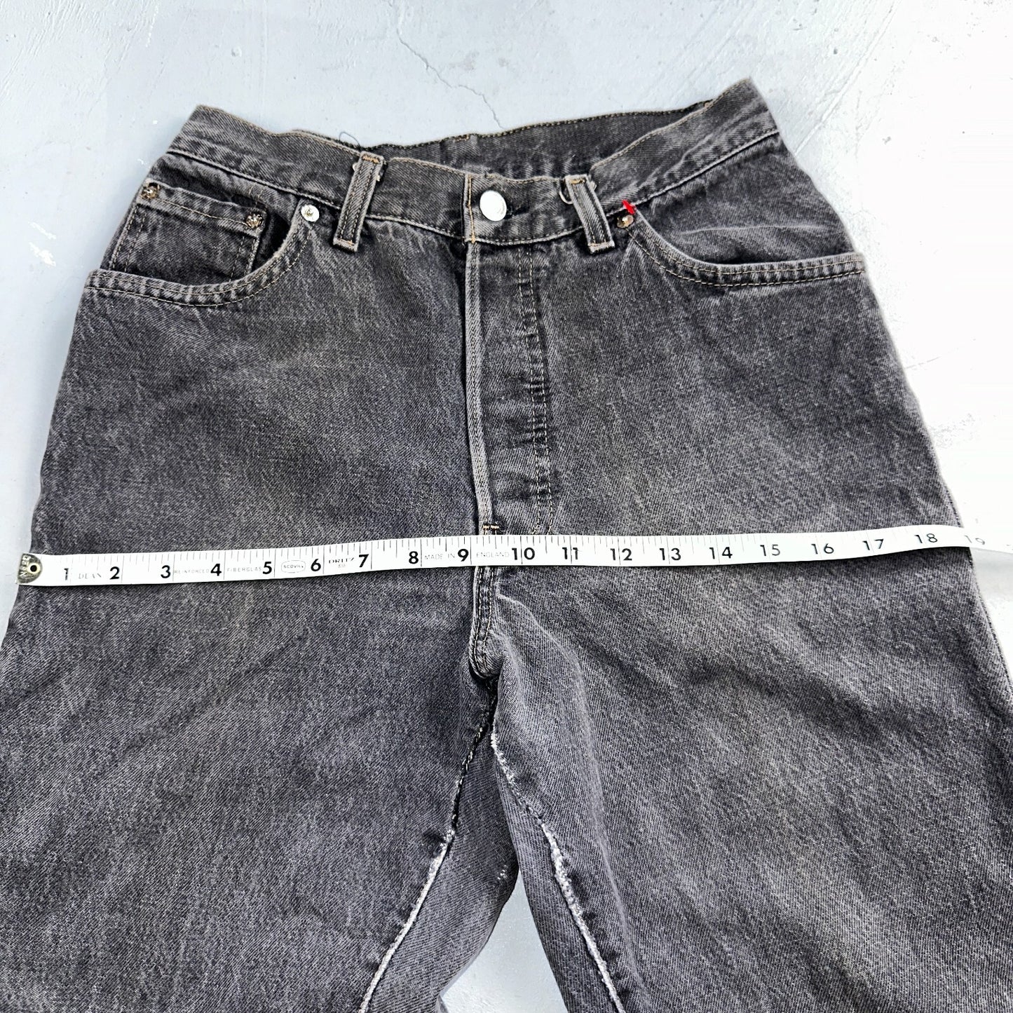 Levis 501 Vintage 80s USA XX Straight Leg Jeans Womens Faded Grey Wash Act 26x31