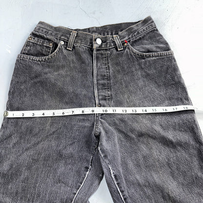 Levis 501 Vintage 80s USA XX Straight Leg Jeans Womens Faded Grey Wash Act 26x31
