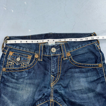 True Religion VTG Billy Big T Blue Jeans Bootcut Y2K Made USA Sz 30 (32x30)