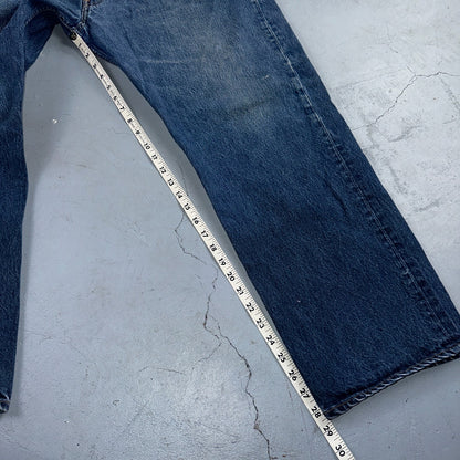 Levis 501 Vintage 90s USA XX Straight Leg Jeans Blue Med Wash 44x32 Act 40x28