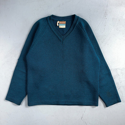 Western Germany VTG Wachter Rosenheim 100% Wool Knit Sweater Rockabilly 60s 70s