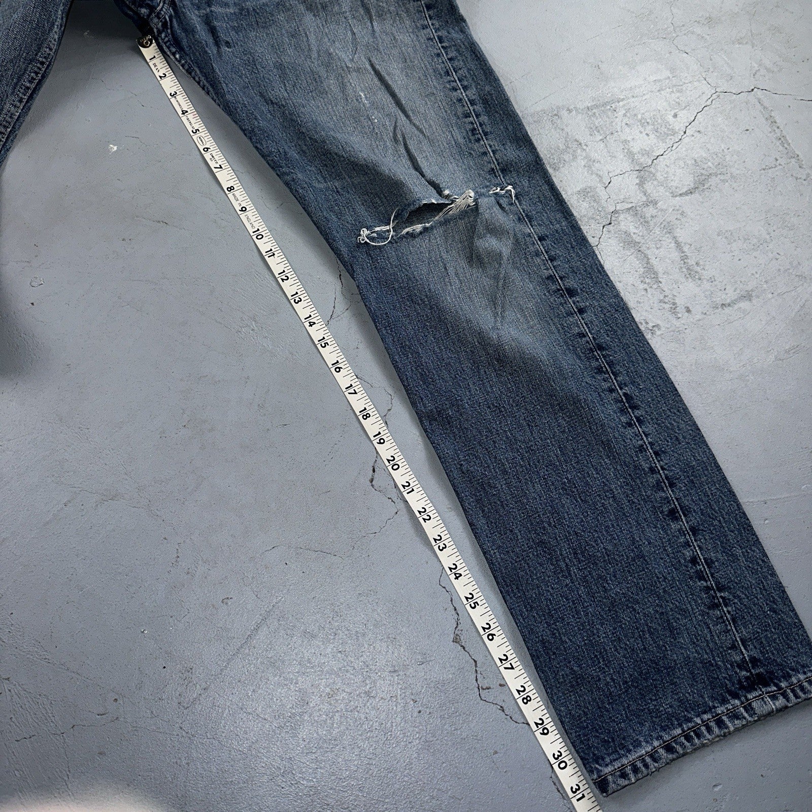 Levis 501 Vintage 90s Y2K XX Straight Leg Jeans Blue Med Wash 34x32 Act 33x31