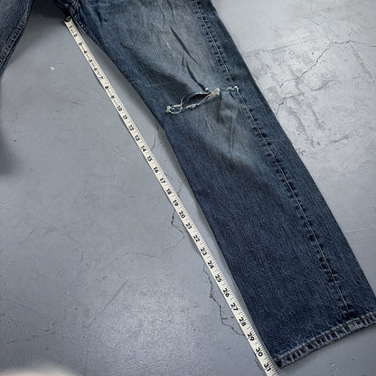 Levis 501 Vintage 90s Y2K XX Straight Leg Jeans Blue Med Wash 34x32 Act 33x31