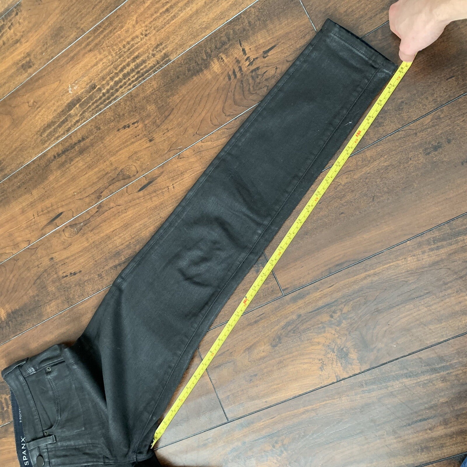 Spanx Women’s 5 Pocket Ankle Skinny Jeans Size 27x28 Black Vintage Style Used