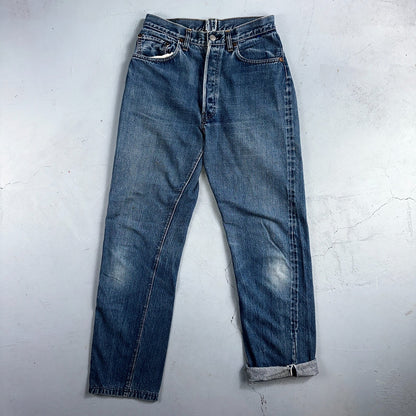 Levis 501 VTG 70s SS Redline Selvedge Jeans XX Med Wash 27x31 Tailored Altered