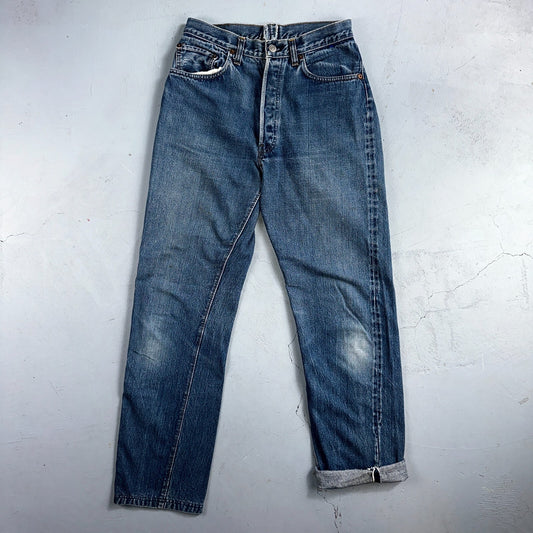 Levis 501 VTG 70s SS Redline Selvedge Jeans XX Med Wash 27x31 Tailored Altered