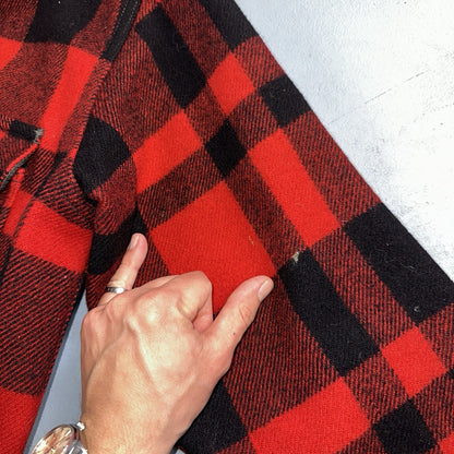 Filson Union 1940s Wool Mackinaw Cruiser Jacket Red Plaid VTG USA 40s 50s Rare