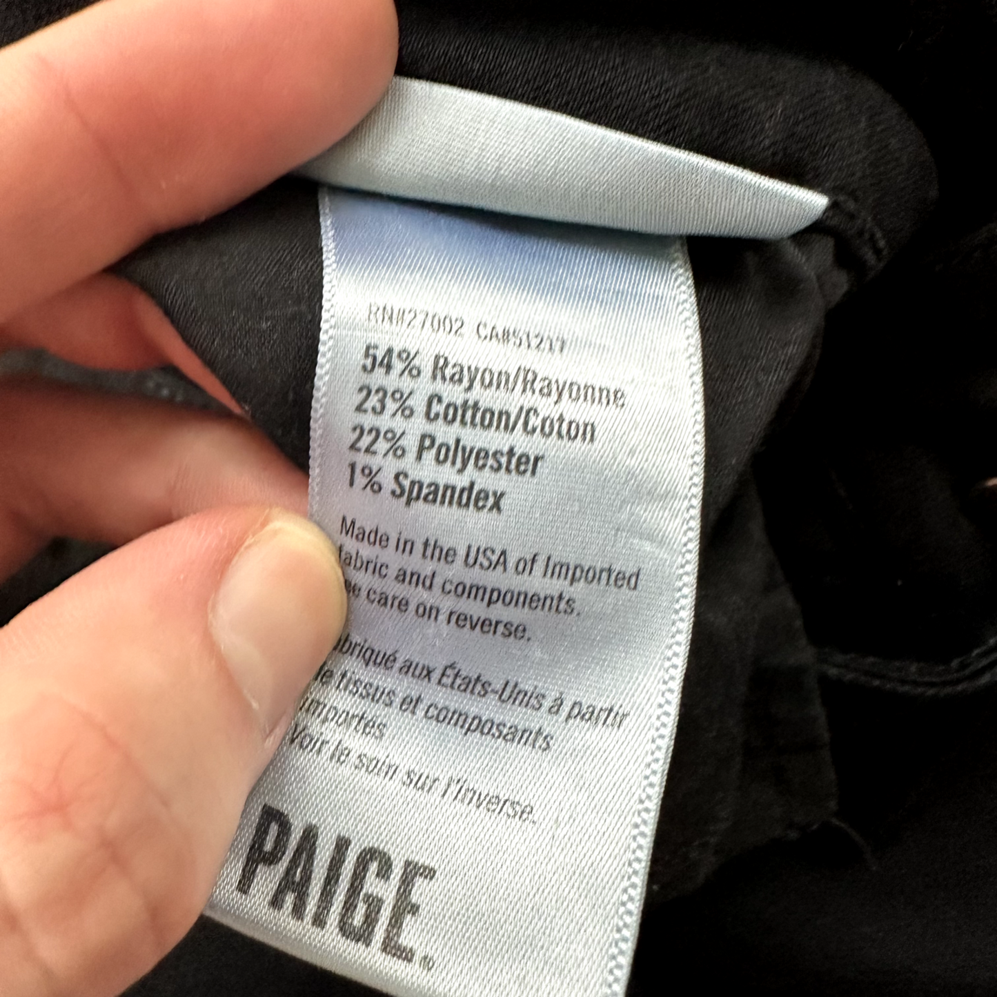 Paige Verdugo Crop 31 Skinny Ankle Jeans Black Size 30 X 26 Nordstrom Cool