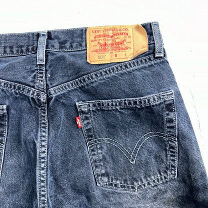 Levis 501 Vintage 90s Mexico Straight Leg Jeans 30x32 Y2K Dark Wash Act 29x31