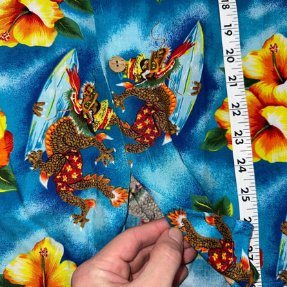 Vintage 90s Kennington Ltd. California Hawaiian Shirt All Over Print Floral Sz L