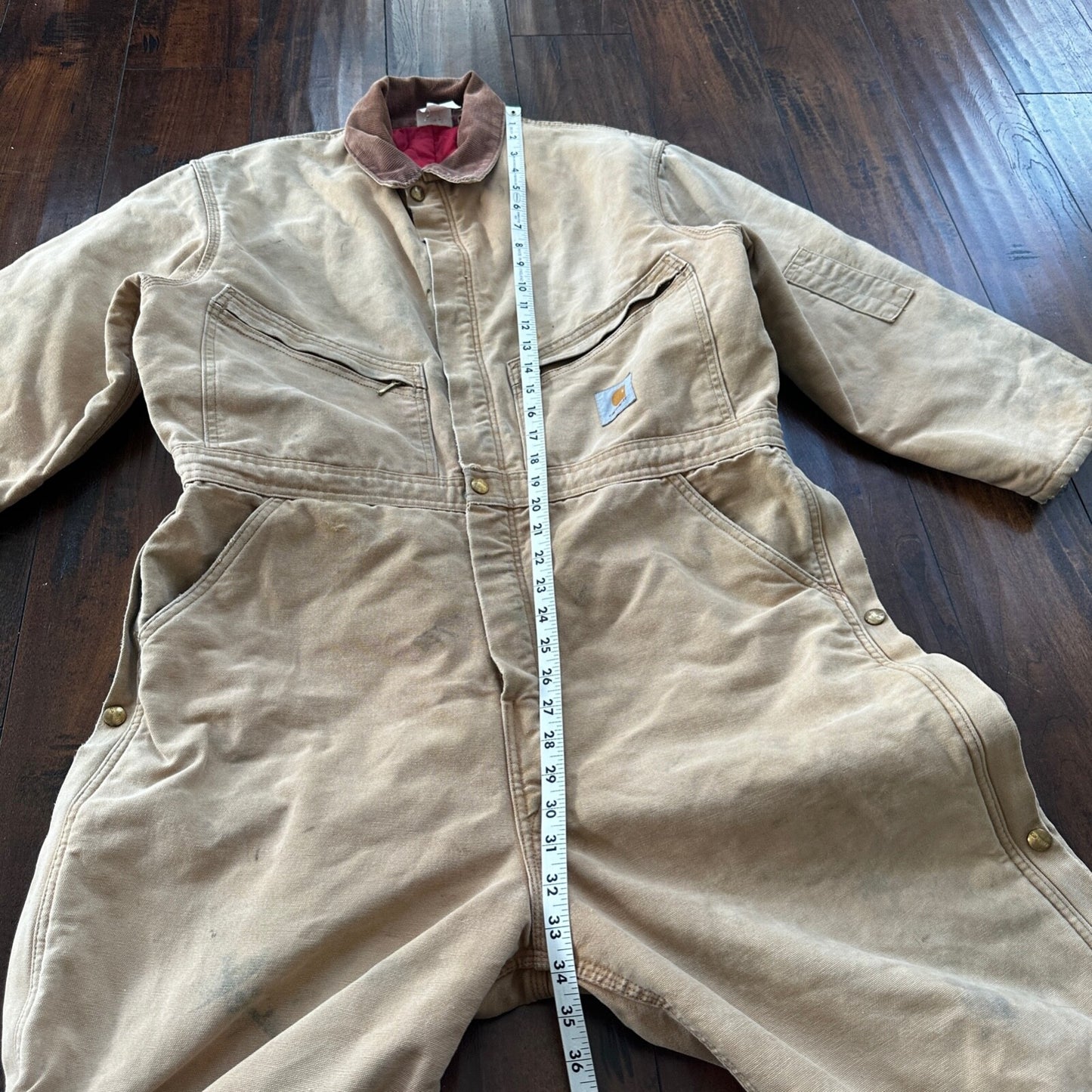 VTG 70s CARHARTT Duck Quilt Coveralls Small 996Q USA overalls Double Knee 80s